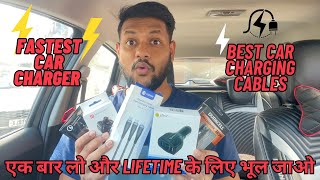 Top 4 Best Car Charger in 2024 for Mobile Phones  Best Car Charging cables 2024 [upl. by Isdnil]