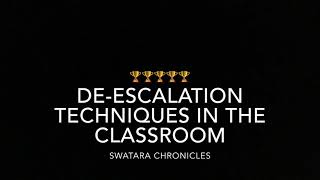 DeEscalation Techniques in the Classroom [upl. by Nyledaj]