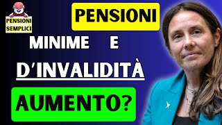 🟨 PENSIONI MINIME E DINVALIDITA QUANTO AUMENTERANNO❓ SCOPRIAMOLO❗️ [upl. by Leacock]