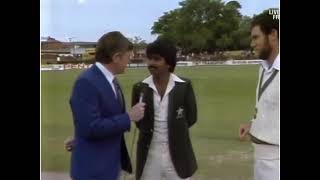 HILARIOUS Javed Miandad bowling amp imitating Bob Willis Dennis Lillee amp Rodney Hogg [upl. by Neehs]