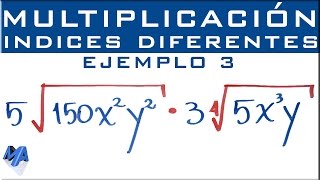 Multiplicación de radicales de diferente indice  Ejemplo 3 [upl. by Ori]