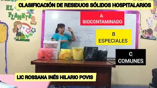 CLASIFICACIÒN DE RESIDUOS SOLIDOS HOSPITALARIOS [upl. by Htur]