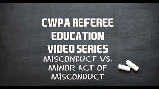 2024 Collegiate Water Polo Association Referee Online Training Series Misconduct vs MAM [upl. by Eldridge897]