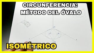 ISOMÉTRICO  dibujo circunferencias círculos⭕  método del óvalo [upl. by Meihar]