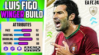 SILKY BEST LUIS FIGO WINGER BUILD EA FC 24 Pro Clubs [upl. by Eynahpets151]