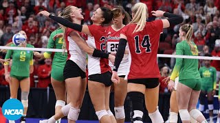 4th set comeback full 5th set from LouisvilleOregon NCAA volleyball regional finals [upl. by Giarc46]