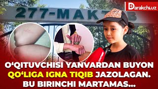 O‘QITUVCHISI YANVARDAN BUYON QO‘LIGA IGNA TIQIB JAZOLAGAN BU BIRINCHI MARTAMAS… [upl. by Felic384]