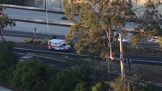 Falck Ambulance Responding 5142022 with plane landing over it [upl. by Ibbed]