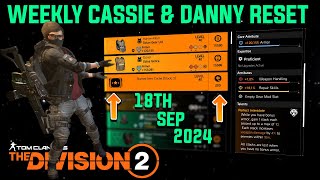 The Division 2 quotWEEKLY CASSIE MENDOZA amp DANNY WEAVER RESETLEVEL 40quot September 18th 2024 [upl. by Eves219]