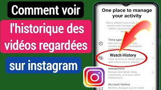 Comment voir lhistorique des vidéos regardées sur Instagram 2023  Trouver lhistorique des [upl. by Jerman427]