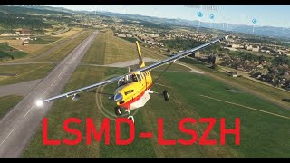 Flug mit DHL Daher Kodiak 100 von Dübendorf nach Zürich [upl. by Anotyad494]