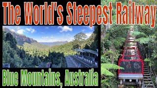 Scenic World Katoomba  The Worlds Steepest Railway in the Blue Mountains NSW Australia [upl. by Danit]