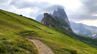 Italian Dolomites  Seceda Italy Beautiful mountain hike [upl. by Nim270]