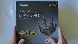 Asus AXE7800 Triband WiFi 6E router  unboxing and first look [upl. by Tabbitha]