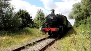 1501 steam train passing the site of Castor Station Peterborough [upl. by Meerak]