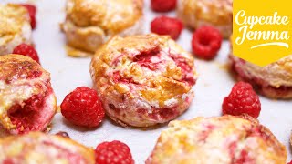 Recipe for Raspberry Scones  Cupcake Jemma [upl. by Rumney]