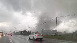 Video shows tornado forming roaring through Gaylord Michigan on May 20 2022 [upl. by Monson]