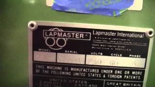 Lapmaster LM 36 Lapping Machine Pad Polishing [upl. by Xavler]