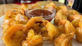 A PERFECTLY LIGHT AND CRISPY WAY TO ENJOY SHRIMP 🍤OLD SCHOOL TEMPURA FRIED SHRIMP GOLDEN DIPT [upl. by Seward]