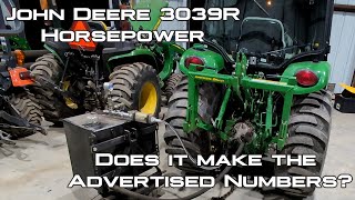 John Deere 3039R and Updated 1025R Power Baselines [upl. by Mab]