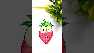 easy kids drawing 🍓 shorts funny comedy fun food fruit foryou kids drawingtrendingartyt [upl. by Roxana]