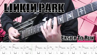 Linkin Park  Easier To Run Guitar Cover  TABS [upl. by Edgard]