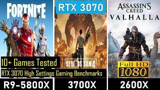 AMD Ryzen 5800X vs 3700X vs 2600X Test Setup with RTX 3070 High Settings Gaming Benchmarks [upl. by Nalac]