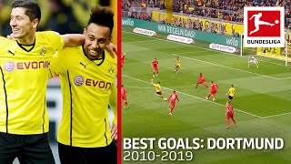 Top 10 Borussia Dortmund Goals of the Decade 201019  Aubameyang Lewandowski Sancho amp Co [upl. by Htennek]