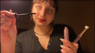 Asmr nice makeup artist does your makeup🩷🌺 [upl. by Shirk]