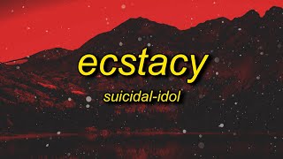 SUICIDALIDOL  ecstacy slowedtiktok version Lyrics  sticking out your tongue for the picture [upl. by Linder]