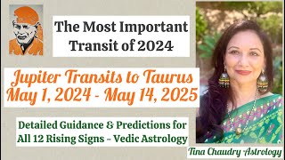 Jupiter transits to Taurus Predictions for all 12 Ascendants Vedic astrology [upl. by Luna]