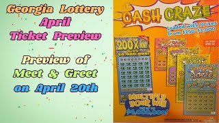 Peek at GAs New Scratchers for April amp Meet and Greet Info [upl. by Eisenhart]