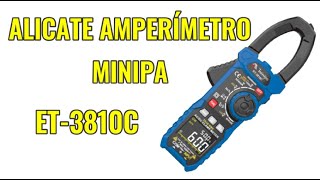 ALICATE AMPERÍMETRO MINIPA ET3810C [upl. by Lexie]