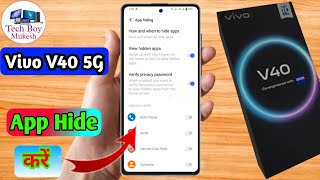 how to hide app in vivo v40 vivo v40 app hide kaise kare [upl. by Ritch542]