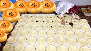 300 Years Old Recipe  Uzbek National  Samarkand Bread  Homemade Flatbread [upl. by Havelock]