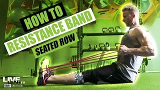 How To Resistance Band Seated Row [upl. by Wilona]