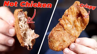 Making Korean Fried JACKFRUIT  THE Crispiest Vegan Chicken [upl. by Nodearb]