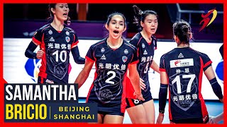 Samantha Bricio  Beijing vs Shanghai  China Volleyball League 202223 [upl. by Gamages]