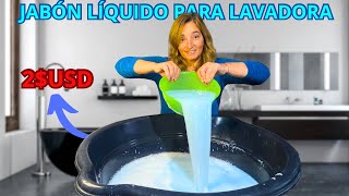 🧼19 Litros de JABON LIQUIDO para LAVADORA por 2USD [upl. by Naitsabas933]