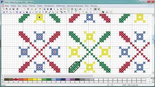 Урок 2 Крестик Виды стежков в программе Pattern Maker [upl. by Onej]