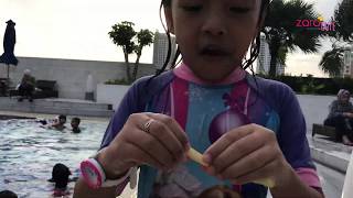 Zara Kenzo Main di Kolam Air Hotel Indonesia Kempinski Jakarta  Aktivitas Anak saat Liburan [upl. by Ariayek244]