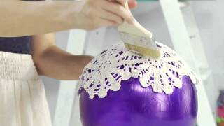 How to make a DIY Doily Lantern with SoCraftastic 17NailedIt [upl. by Bianchi]