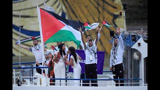 JO Paris 2024  les athlètes palestiniens pleins despoir [upl. by Einnek]