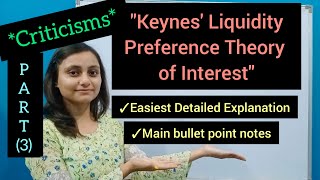 Criticisms of Keynes Liquidity Preference Theory Of Interest Rate  Part3  Economics [upl. by Ydollem]