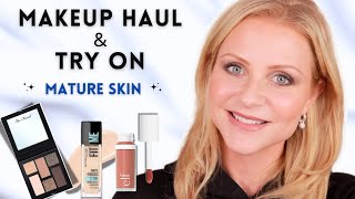 New Makeup Haul amp Try On Tutorial for Mature Skin [upl. by Grimbal]