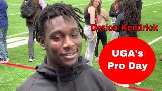 Derion Kendrick interview at UGAs Pro Day [upl. by Natanoj]