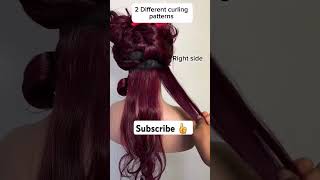 Hair curling patterns hairstyling hairtutorialhairpatternscurlingtechniquescurlyhairhairtips [upl. by Yvehc285]