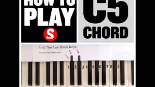 How to Play a C5 Chord on the Piano  15 Sec Tutorial [upl. by Llehcar517]