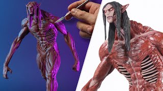 Sculpting EREN Founding Titan Final Form  Attack On Titan  Shingeki No Kyojin [upl. by Otha]