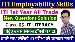 New Employability Skills ITI 1st Year Class05  New Question Series [upl. by Ansilma681]